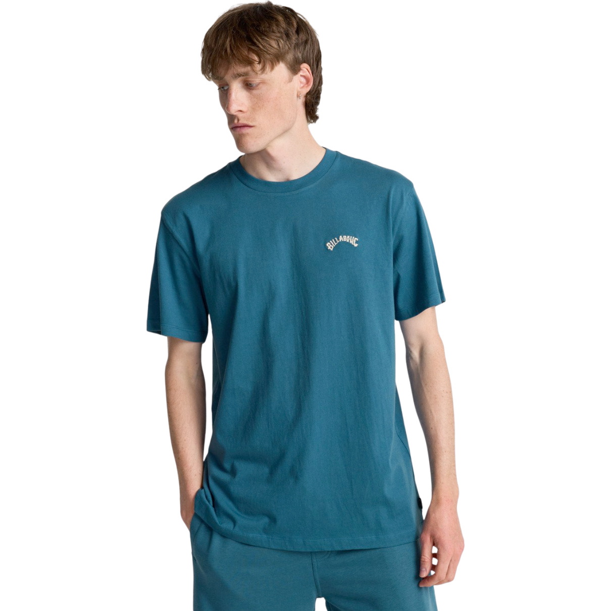 2026 Billabong Mens Arch Crew T-Shirt EBYKT00100 - Real Teal